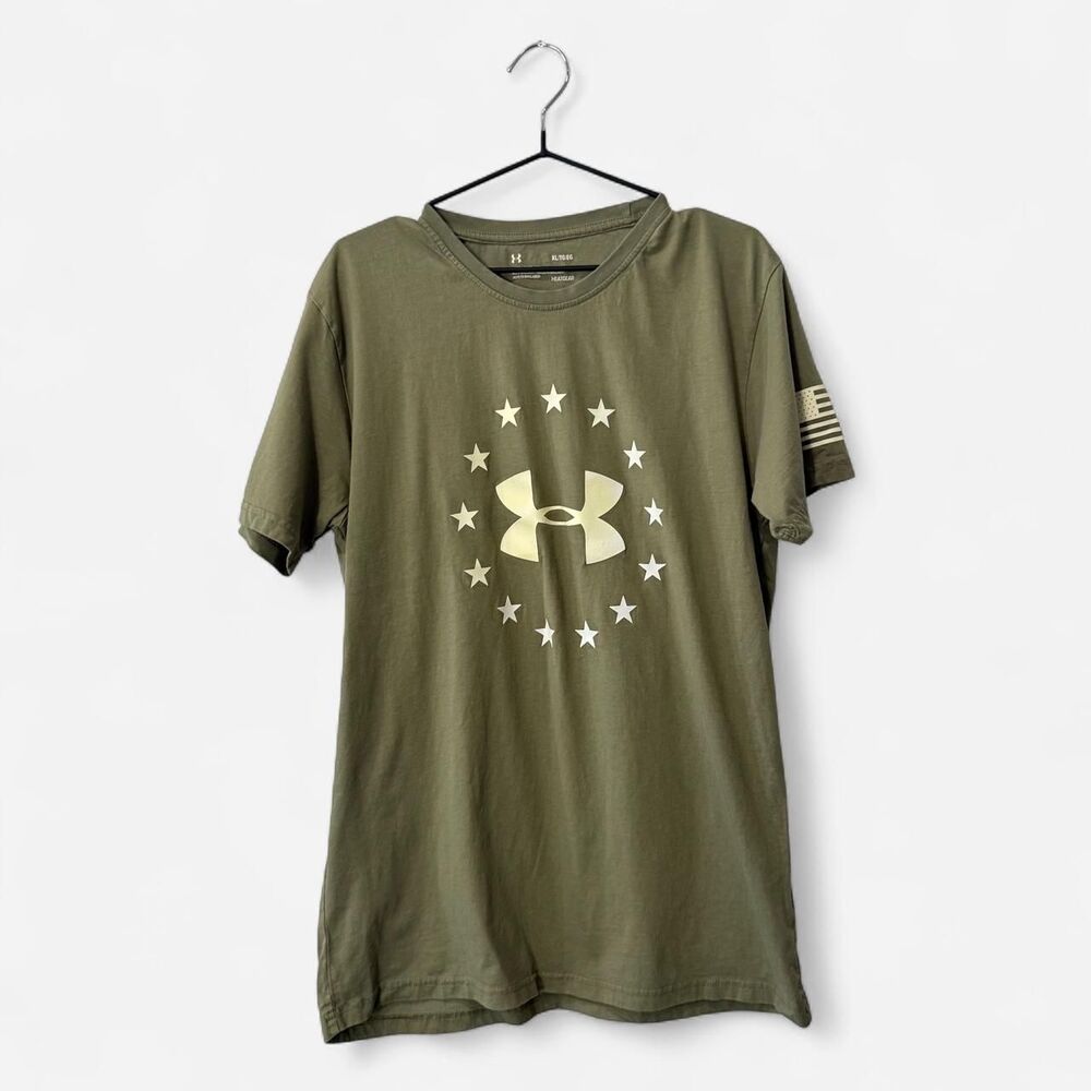Under Armour olive green cotton t-shirt with Under Armour logo